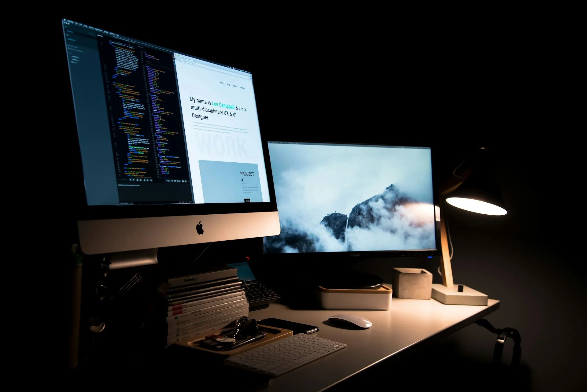 Professional web design workspace in Farmington Hills