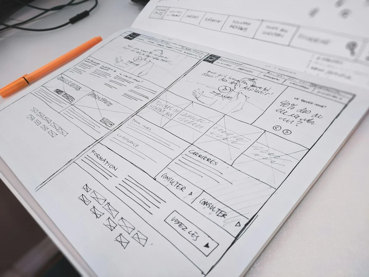 Elegant website design on premium device
